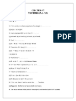 Date: 11-01-2019: Chater # 7 VECTORS (7.4 - 7.5)