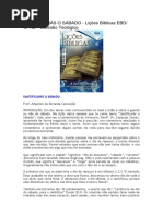 Santificarás o Sábado