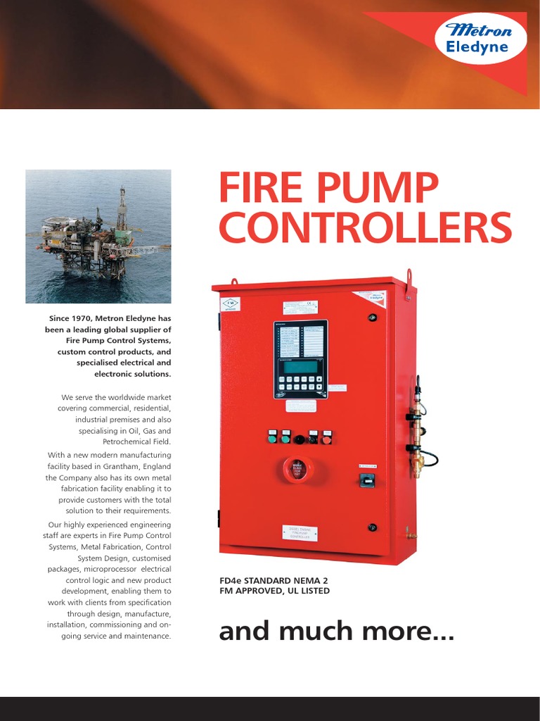 Metron Fire Pump Control Solutions | PDF | Diesel Engine | Engines