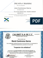 Certificateof Training: Mr. Rene Contreras Garza