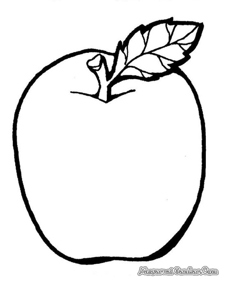buku mewarnai gambar buah