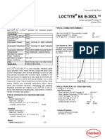 Loctite EA E-30CL™: Product Description Typical Curing Performance