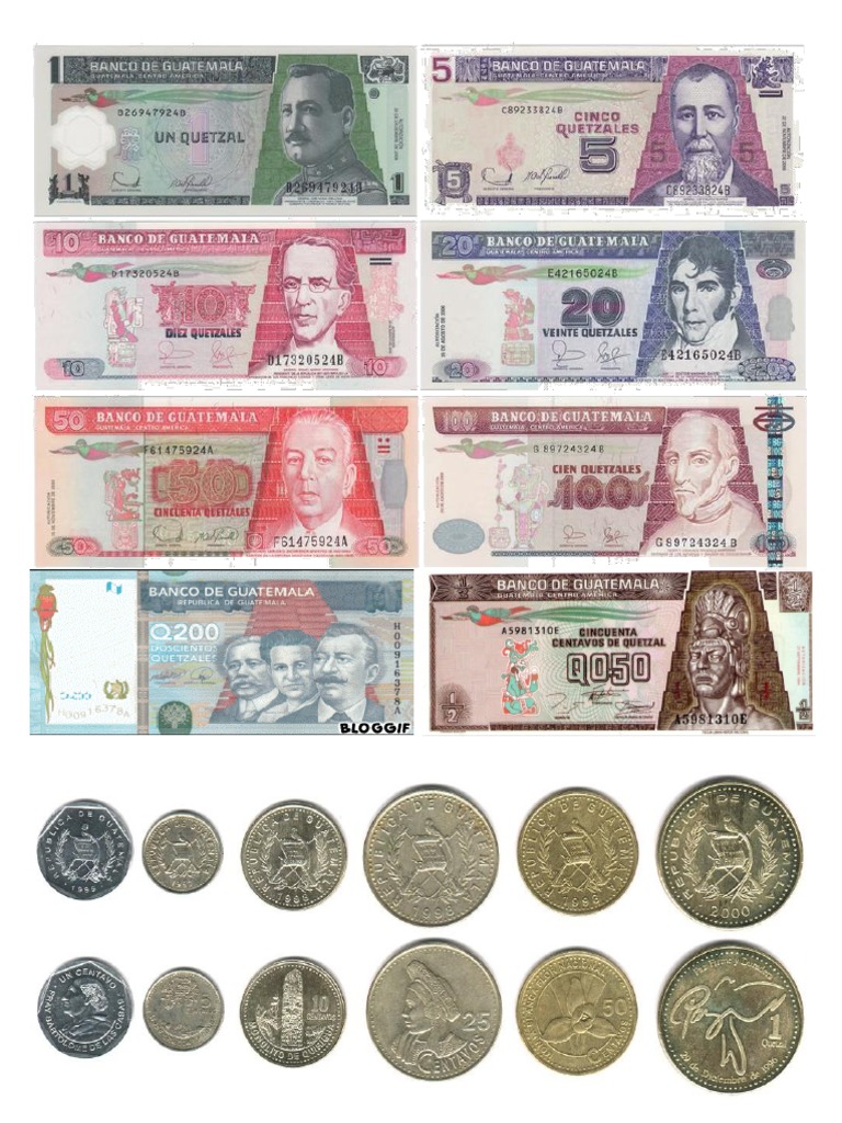 Billetes y Monedas de Guatemala