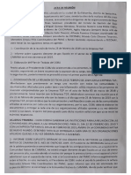 Acta de Reunión Dirigentes de Las Organizaciones Del Bajo Urubamba en El Distrito de Megantoni