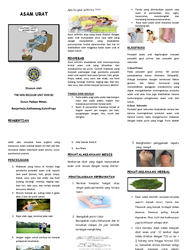 Leaflet Gout Arthritis PDF