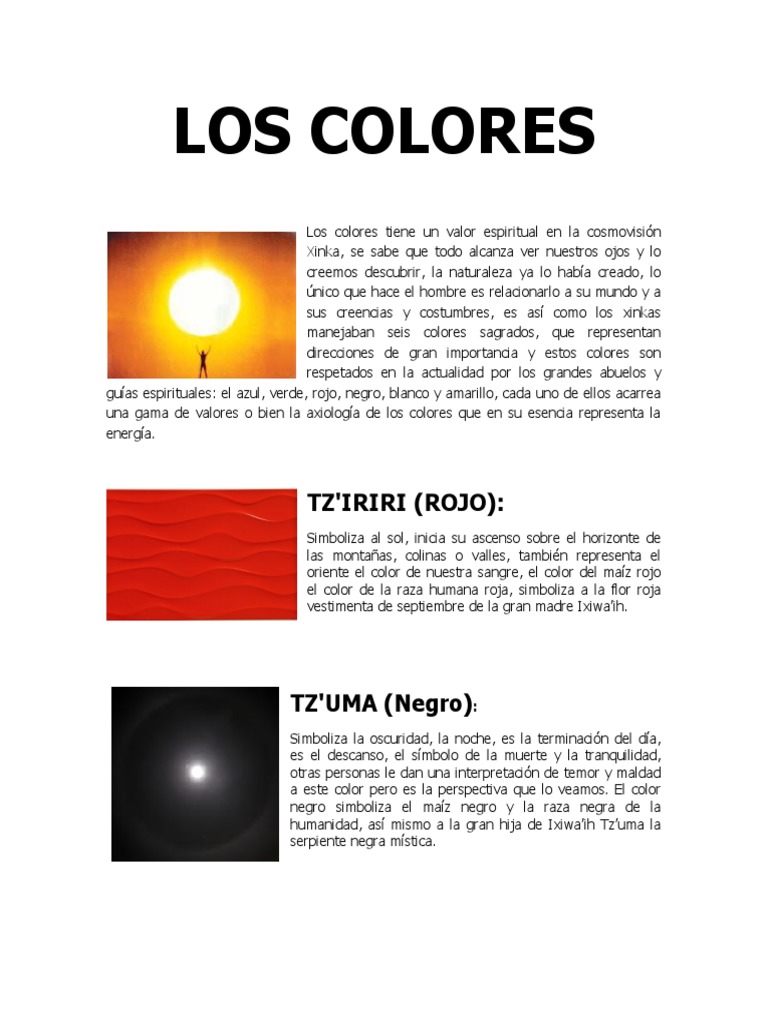 Colores y simbolismo en xinca | PDF | Rojo | Color