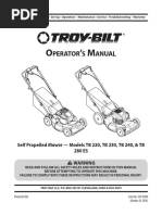 Perator S Anual: Self Propelled Mower - Models TB 220, TB 230, TB 240, & TB 280 Es