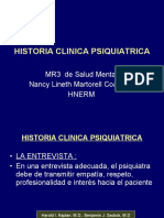 Historia Clinica Psiquiatrica: MR3 de Salud Mental Nancy Lineth Martorell Coaquira Hnerm