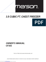 3.5 Cubic Ft. Chest Freezer: Owner'S Manual