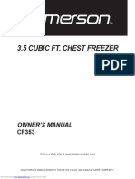 3.5 Cubic Ft. Chest Freezer Manual