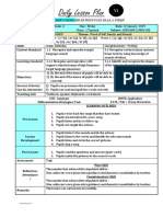 Daily Lesson Plan: Teacher'S Name: MR - Patrick Paul Raj A/L Philip