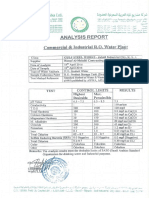 Water Test Report Sapmle