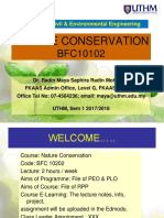 Nature Conservation: Faculty of Civil & Environmental Engineering