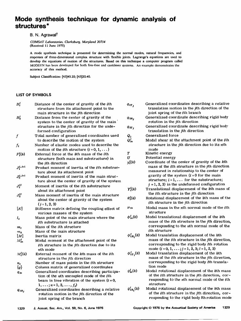 Acoustic Society of America | PDF | Normal Mode | Matrix (Mathematics)