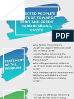 Selected People'S Attitude Towards Debit and Credit Card in Silang, Cavite