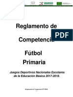 Primaria FUTBOL Reglamento