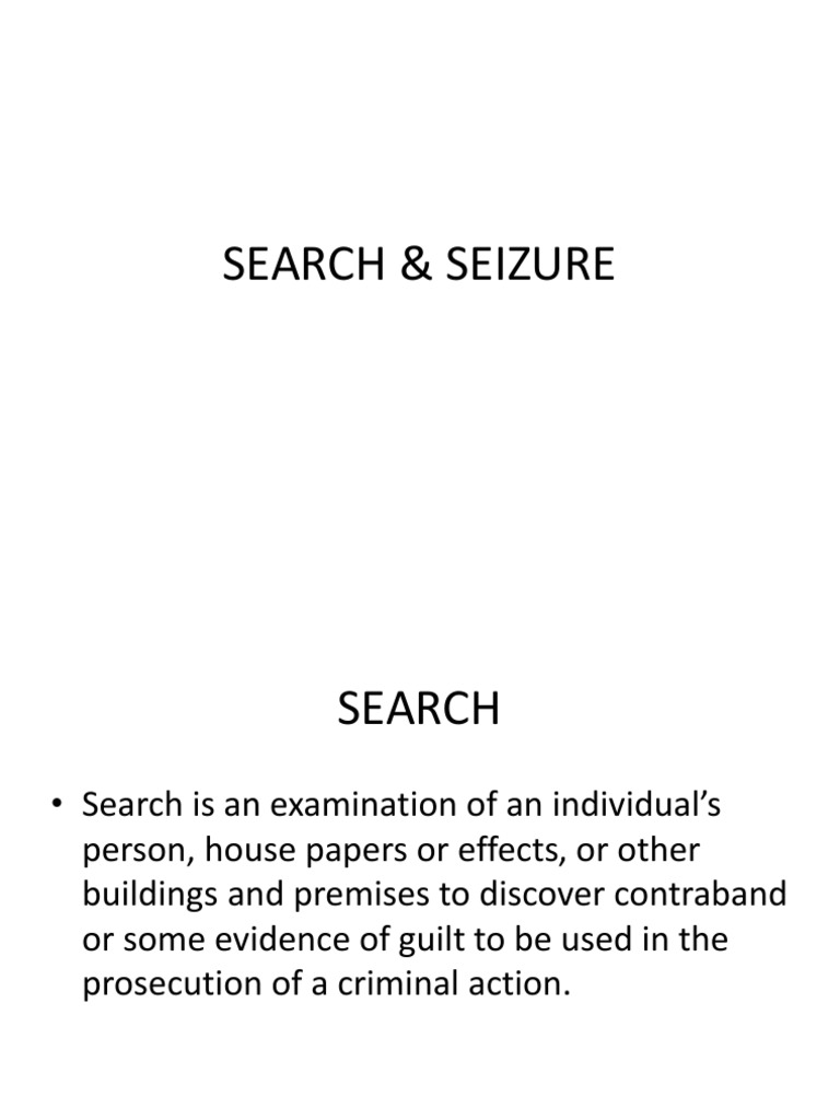 Search & Seizure | PDF | Search And Seizure | Search Warrant