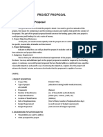 Project Proposal Parts of A Project Proposal