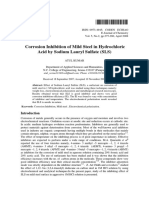 Corrosion Inhibition of Mild Steel in Hydrochloric Acid and Sodium Lauuryl Sulphate