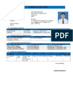 Curriculum Vitae: Name of Document Number Place, Date of Issued Date of Expiry