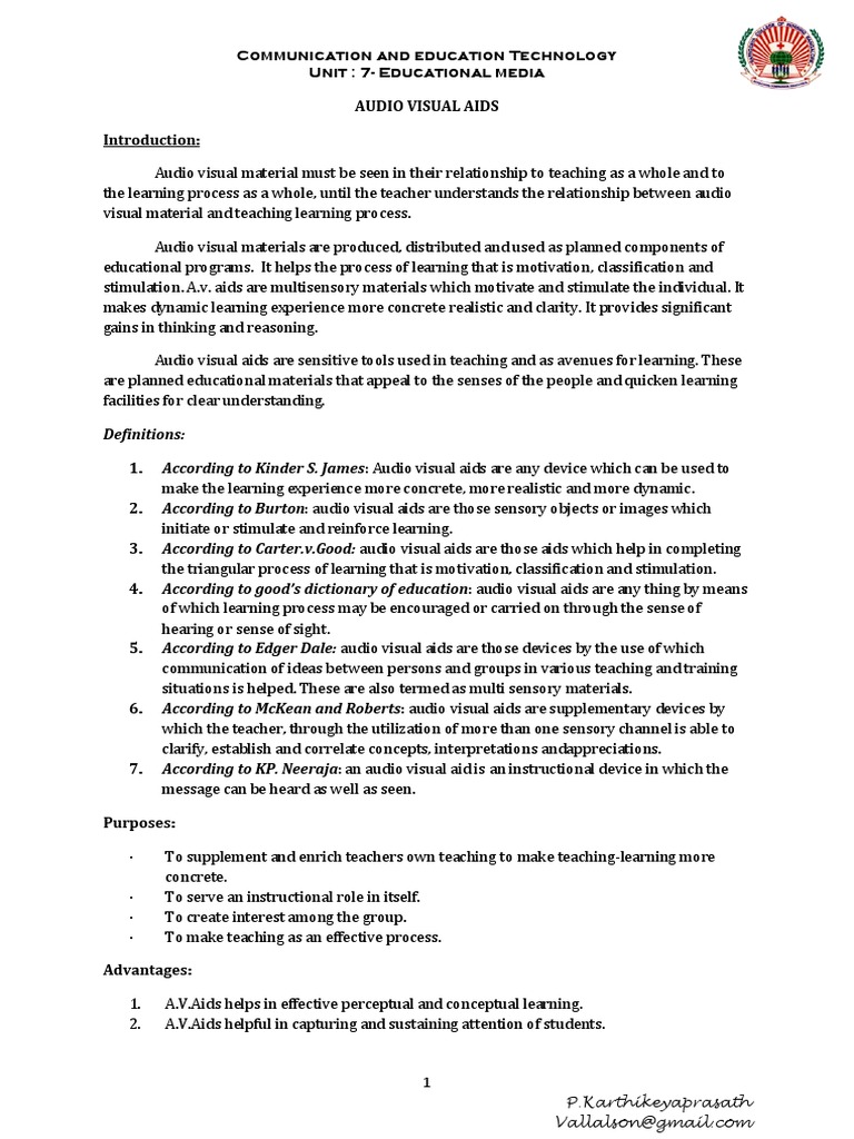 Audio Visual Aids PDF Puppets