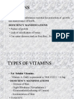 Vitamins: Deficiency Manifestations