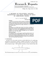 A Method of Measuring Specific Resistivity VDP - PRR - 13 - 1