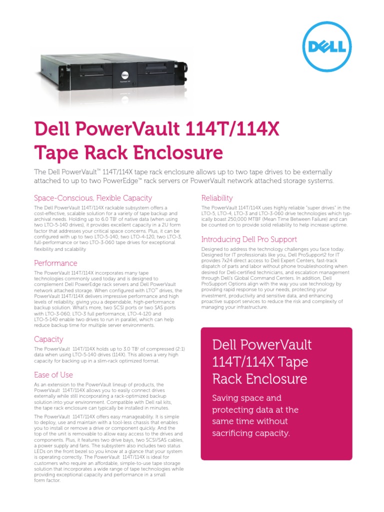 Ss665 Powervault 114t 114x Tape Rack Enclosure Es PDF