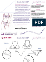 Instrucciones Del Patrón de Costura de Traje de Baño Bikini MJ1208bp