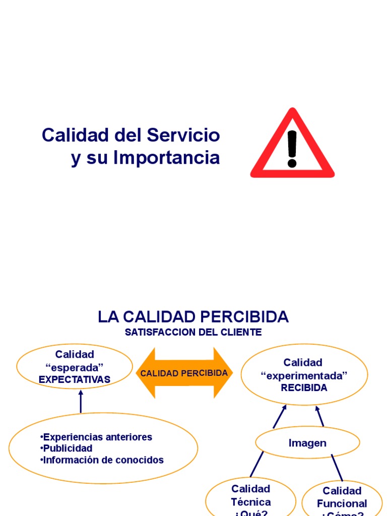 Importancia de la Calidad en el Servicio | PDF | La satisfacción del ...
