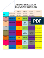 Jadual Ulangkaji Cuti Persekolahan 2018