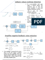 Amplifier Negative Feedback: Reduce Nonlinear Distortion: X A X A