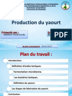 production de yaourt