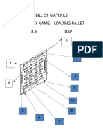 Bill of Materils Assembly Name: Loading Pallet Job: Dap