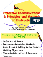 Eff. Comm., Principles & Methods of Instruction