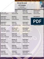 2019 Orlando City Soccer Club Schedule
