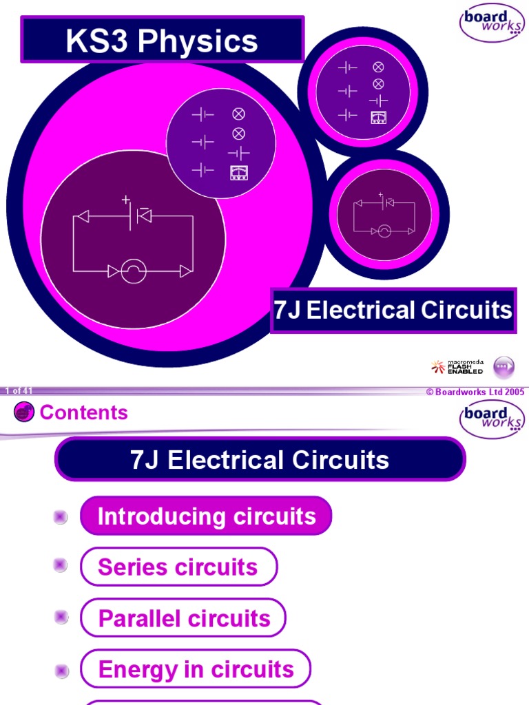 KS3 Physics 7J Electrical Circuits PDF Series And Parallel