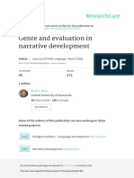Genre and Evaluation in Narrative Development
