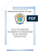 Plan de Gestión de Riesgo de Desastres de La Municipalidad Distrital de Huata