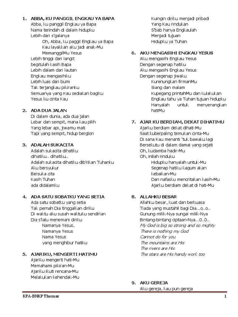 Kasih Yesus Lebih Dari Semua Pdf