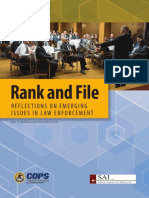 Rank and File Reflections On Emerging Issues in Law Enforcement