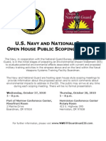 Naval Weapons Systems Training Facility Boardman EIS Scoping Meeting Flier