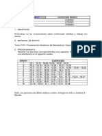 Ejercicios Procesos de Conformado Metalico