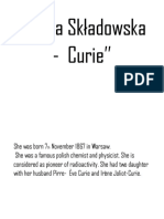 ,,maria Składowska - Curie''