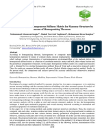 Determination of Homogeneous Stiffness Matrix For Masonry Structure by Means of Homogenizing Theorem