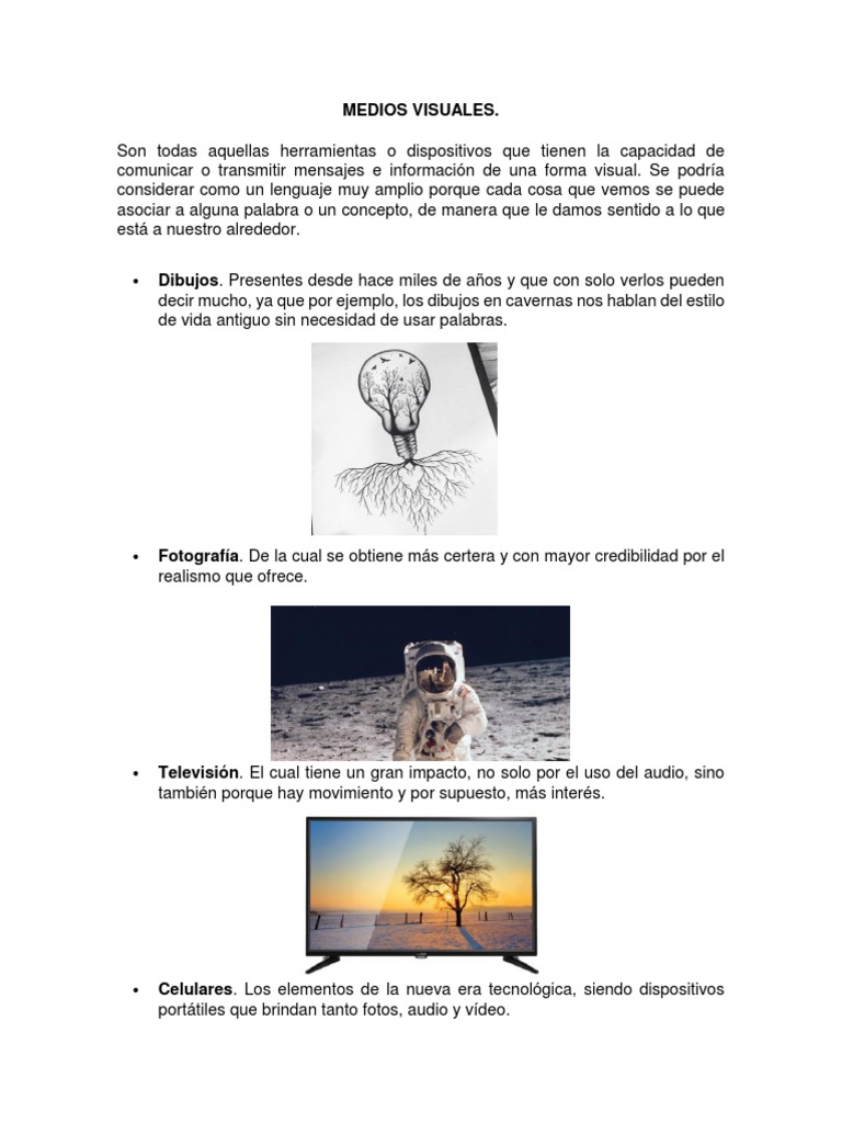Medios Visuales y Audiovisuales en Educación | PDF | Imagen | Teléfono
