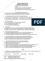 Ficha Sais, Precipitação, Dureza Da Água, Solubilidade 8ºano