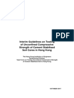 Code - Interim Guidelines On Testing of UCS of Cement Stabilised Soil Cores in Hong Kong