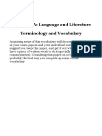 ENGLISH A: Language and Literature Terminology Guide