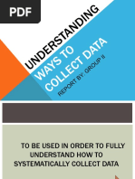 Understanding Ways to Collect Data